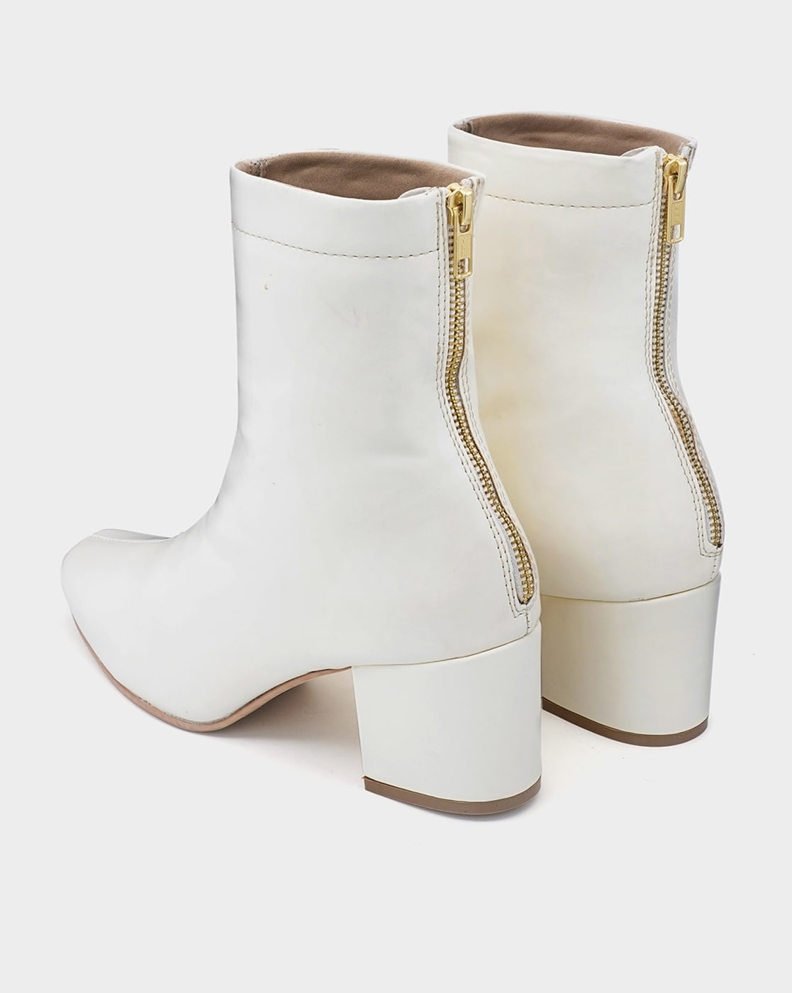 Christian Louboutin Ziptotal 85 Leather Ankle Boots in White | Lyst