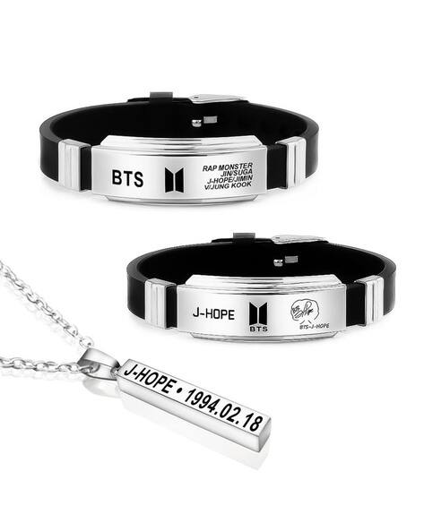 University Trendz BTS & J Hope Signature Wristbands with J Hope Pendant