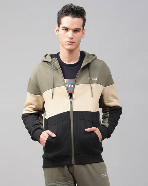 Ajio Sweatshirt Different Color Sleeves Colour-Blocked Full