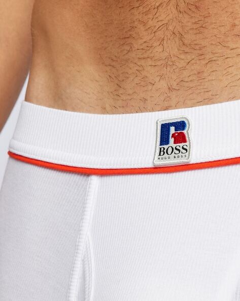 Boxer Briefs with Brand Logo Applique