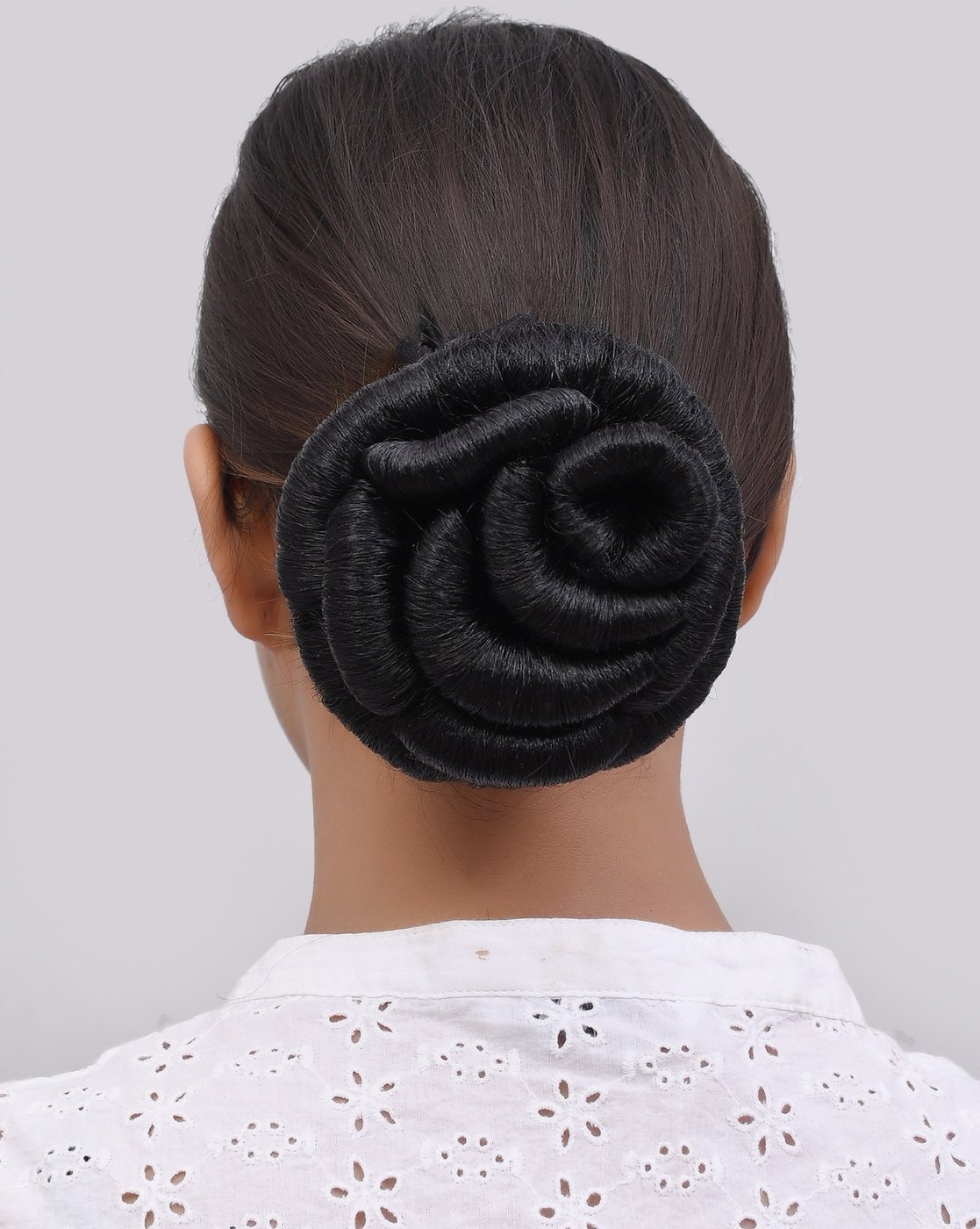 fcityin  Ahs Hair Bun Black Juda With 2 Flower Design For Women And Girls