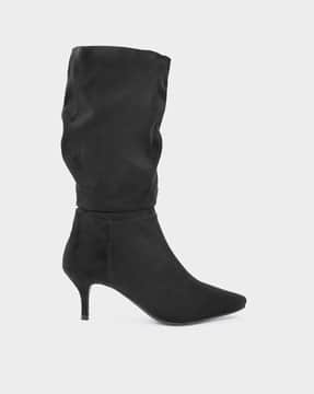 womens black zip up boots