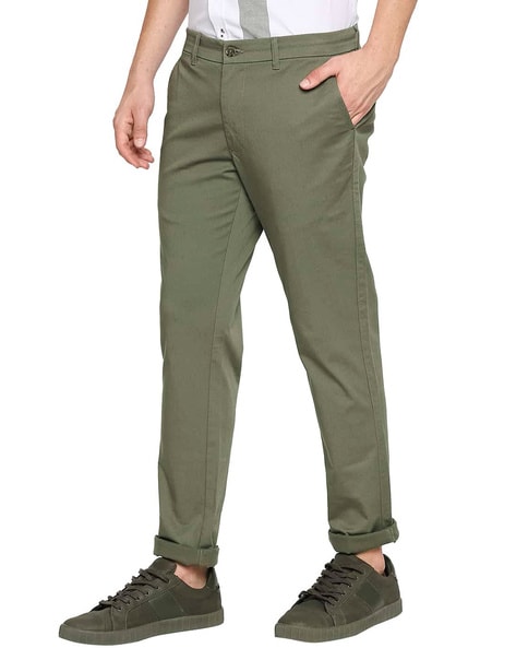 Buy BASICS Tapered Fit Elephant Skin Grey Stretch Trouser_42 at Amazon.in