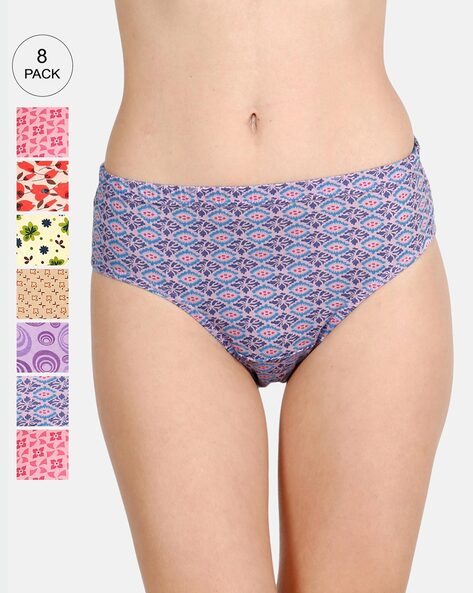 Buy Chic Women Printed 100 Percent Cotton Bikini Panty - () - Pack