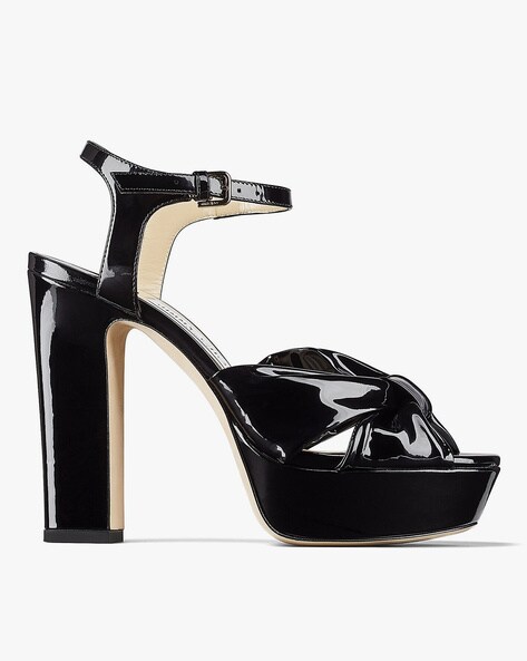 Black patent leather online platform sandals