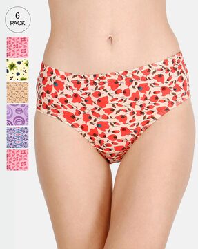 Plus Size Printed Hipster Panty for Women by ESSA – Pack of 05