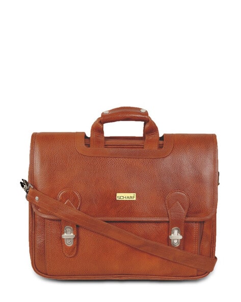 Buy SCHARF Brown Leather Medium Laptop Messenger Bag - 15.6 inches at Best  Price @ Tata CLiQ