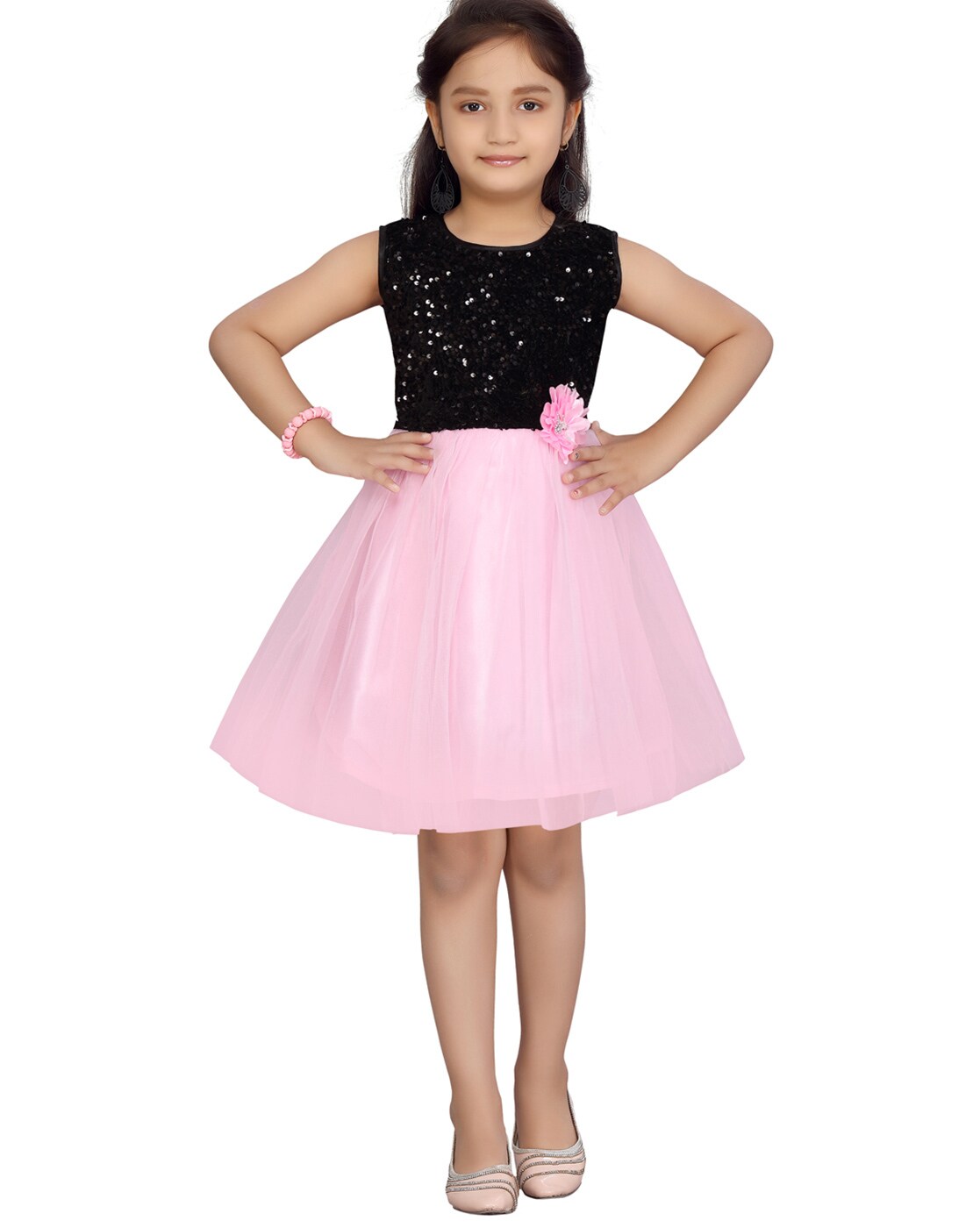 Siillato Bow Mini Dress Black / Pink