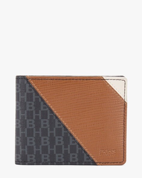 hugo boss wallet with orange square