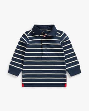 mothercare Striped High-Low Slim Polo T-shirt-picture-26