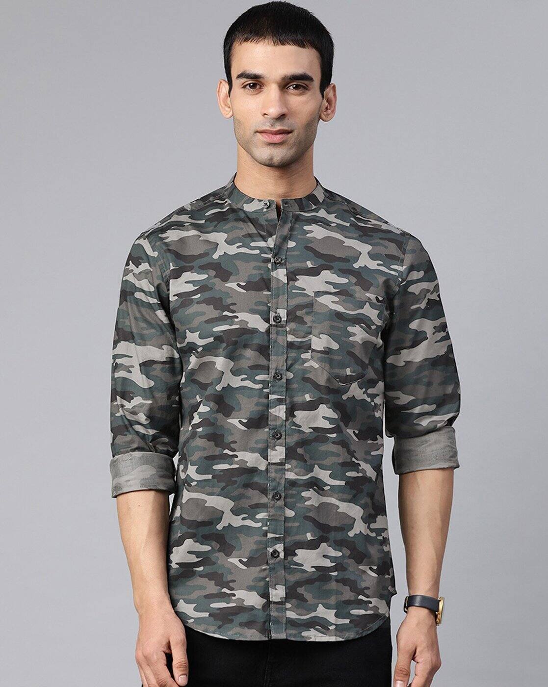 Buy Olive Green Shirts for Men by 