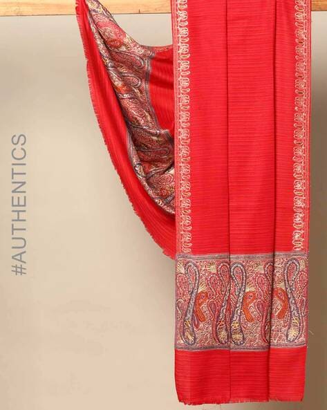 Amritsar Woven Embroidered Wool Shawl Price in India