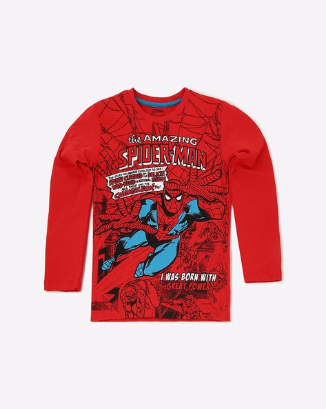 Disney Spider-Man Print Crew-Neck T-shirt