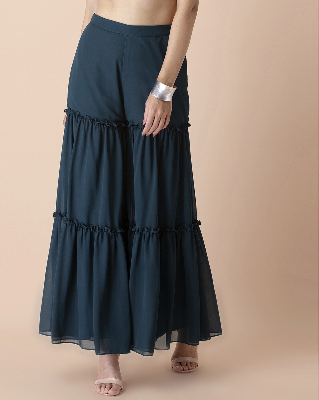 Buy INDYA INDYA Women Floral Embroidered Pleated Gotta Patti Kurta with  Trousers & Dupatta at Redfynd