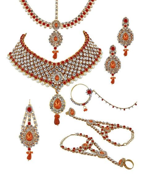 Stone-Studded Bridal Jewellery Set