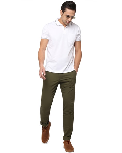 Solid Slim Fit Trousers