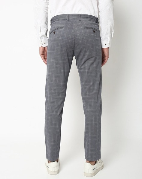 white checked trousers