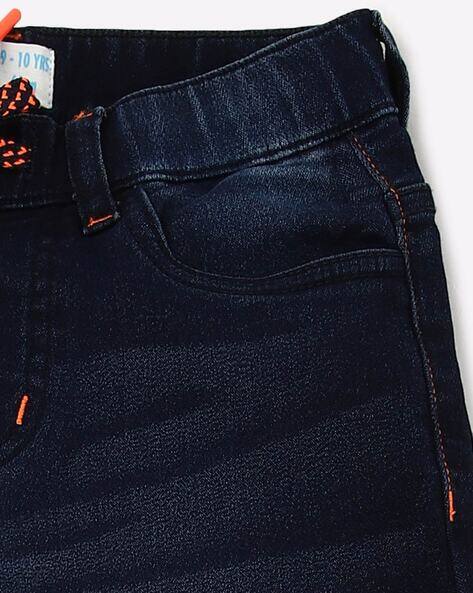 Washed Denim Jogger Jeans view 3