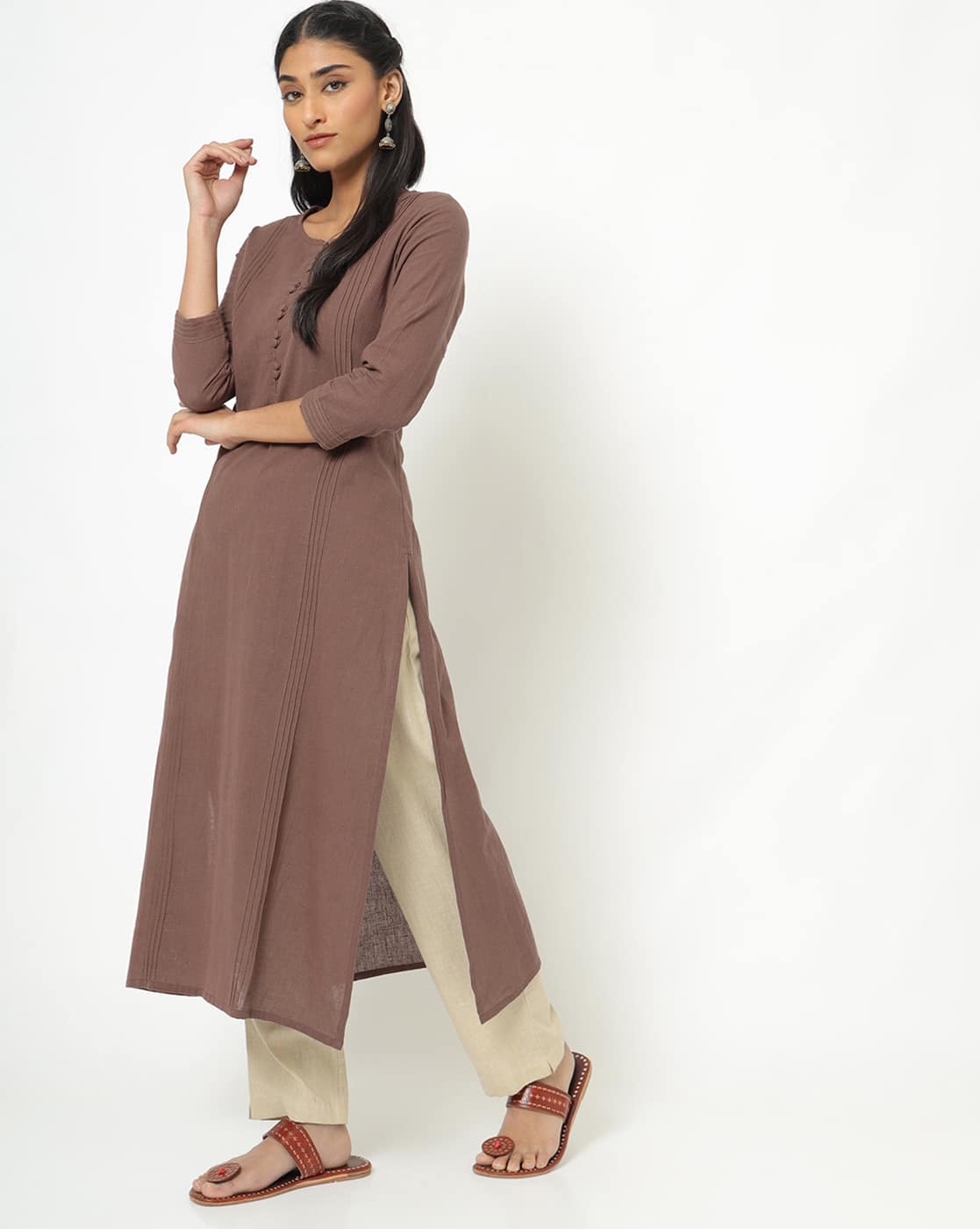 Share more than 74 chocolate color kurti latest POPPY