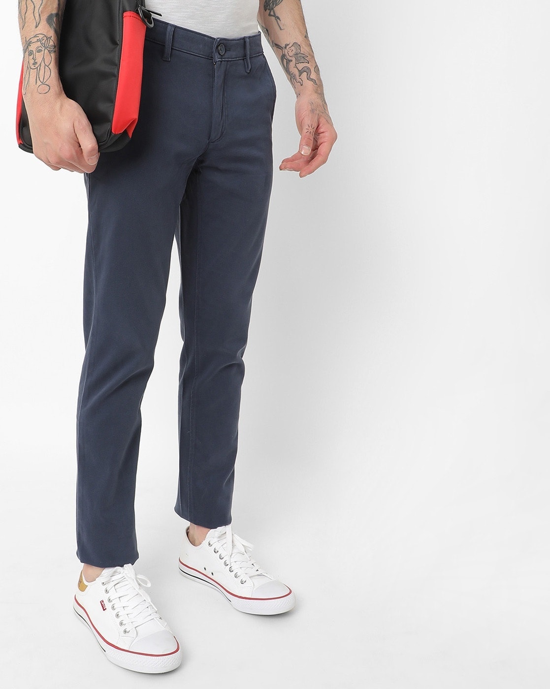 Buy navy Trousers & Pants for Men by JOHN PLAYERS Online