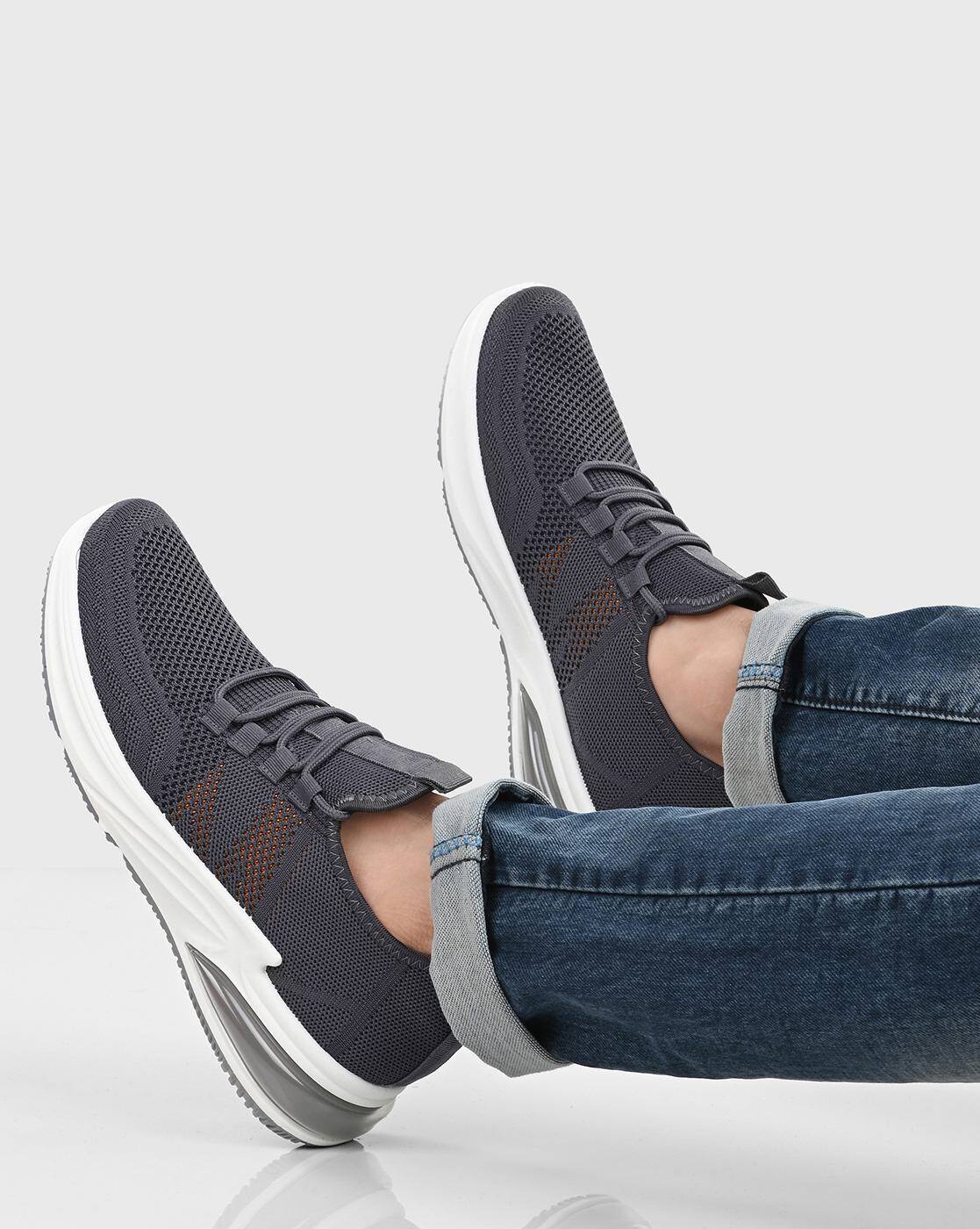 Grey Casual Shoes for Men by ARBUNORE 