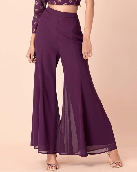 Buy Magenta Trousers & Pants for Women by Indya Online | Ajio.com