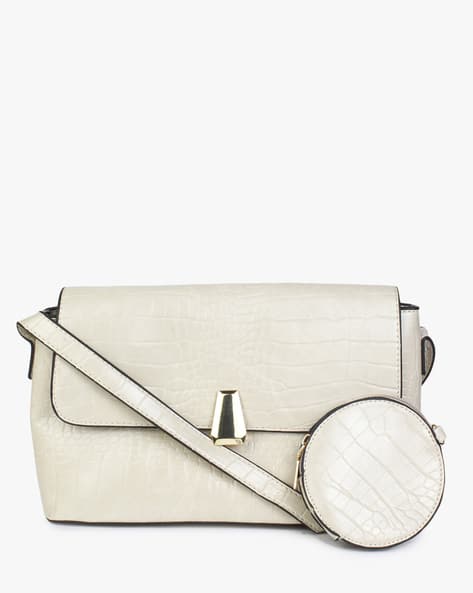 HI-ATTITUDE Croc-Embossed Sling Bag with Pouch