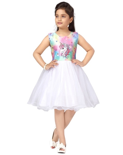 Buy White Dresses & Frocks for Girls by AARIKA GIRLS ETHNIC Online