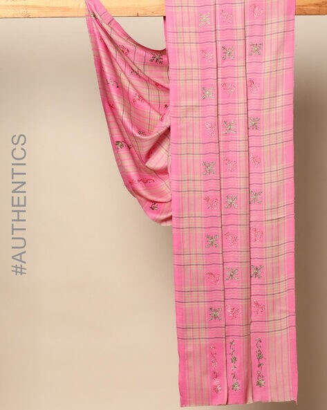 Amritsar Check-Woven Wool Shawl Price in India