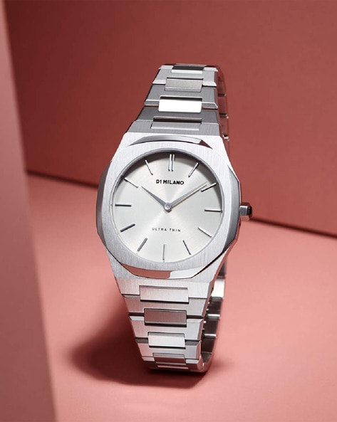 Women's thin hot sale silver watch