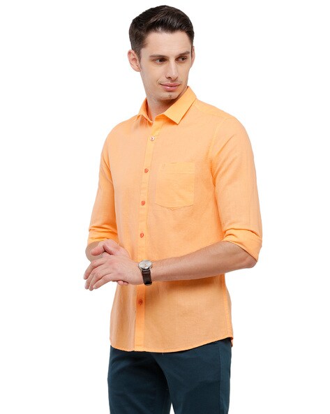 lite orange colour shirt