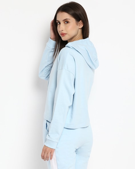 Buy BLUE PRINTED HOODIE & JOGGER SET for Women Online in India