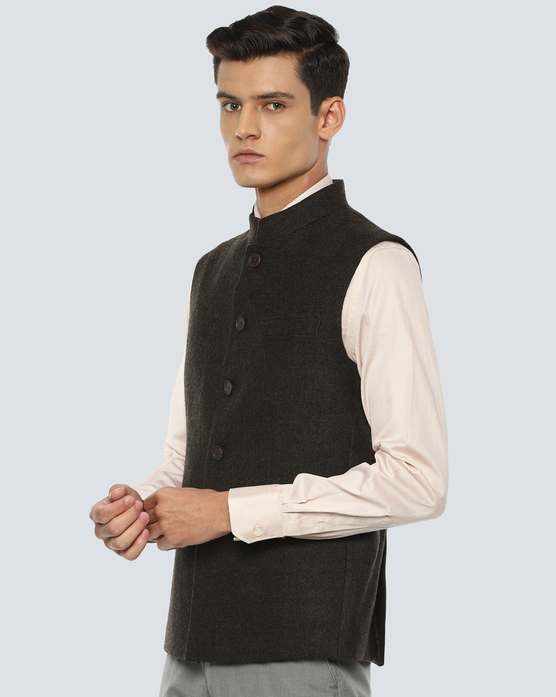 Buy Louis Philippe Green Nehru Jacket Online - 493816 | Louis Philippe