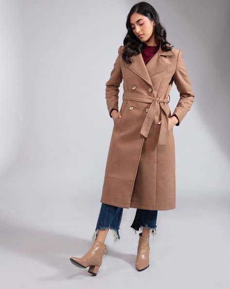 Solid Full-length Sleeve Coat