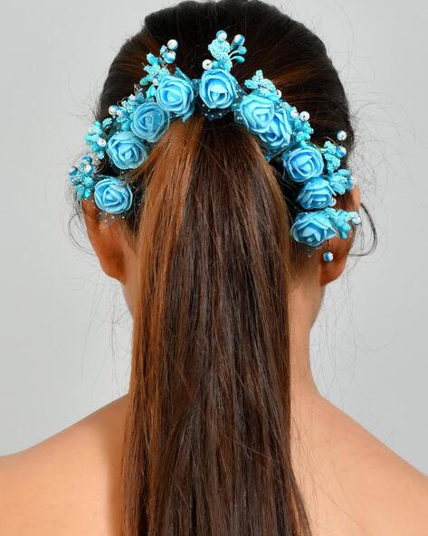 Buy Turquoise blue Hair Accessories for Women by Silvermerc Designs Online  