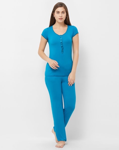 Women's short sleeve online pyjamas set