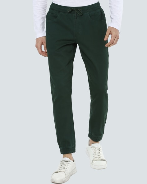 Buy Men Blue Slim Fit Textured Flat Front Casual Trousers Online - 379529 | Louis  Philippe