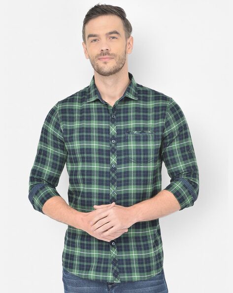 Checked Slim Fit Shirt