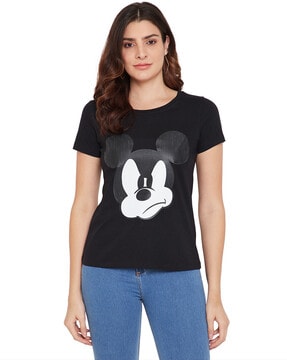 DISNEY BY MISS & CHIEF Girls Cartoon Cotton Blend T Shirt -  Round Neck