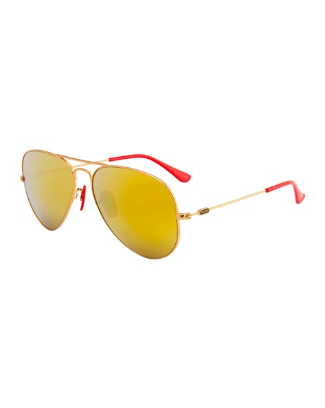 Classic Metal Frame Yellow Tinted Night Driving Aviator Sunglasses -  sunglass.la