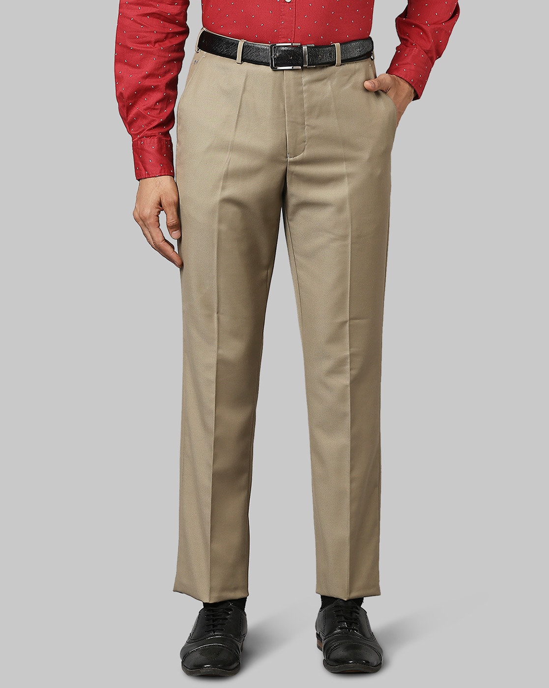 Park Avenue Mens Straight Fit Formal Trousers PMTX05514F4Medium  Fawn104  Amazonin Fashion
