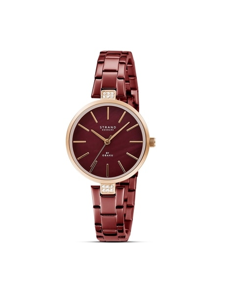 Buy FOSSIL Bronson 44 mm Burgundy Dial Stainless Steel Chronograph Watch  For Men - FS6017I | Shoppers Stop