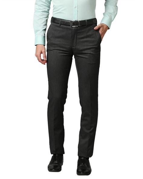 Buy Men Navy Solid Slim Fit Formal Trousers Online  663610  Peter England