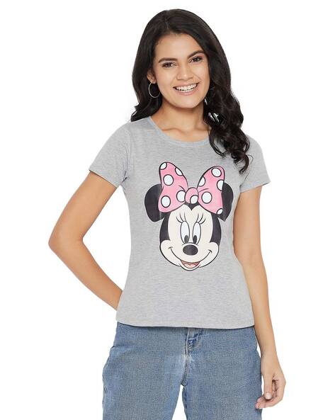 Buy Grey Tshirts for Women by Disney By Wear Your Mind Online 