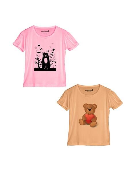 Buy Pink/Grey Tshirts for Infants by 
