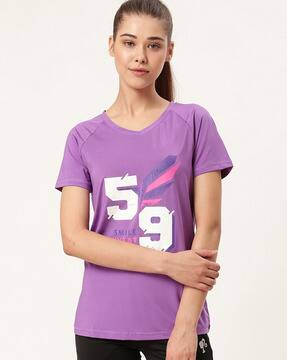 Buy Purple Tshirts for Women by Barbie 