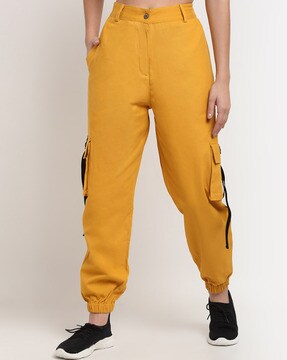 mustard cargo pants