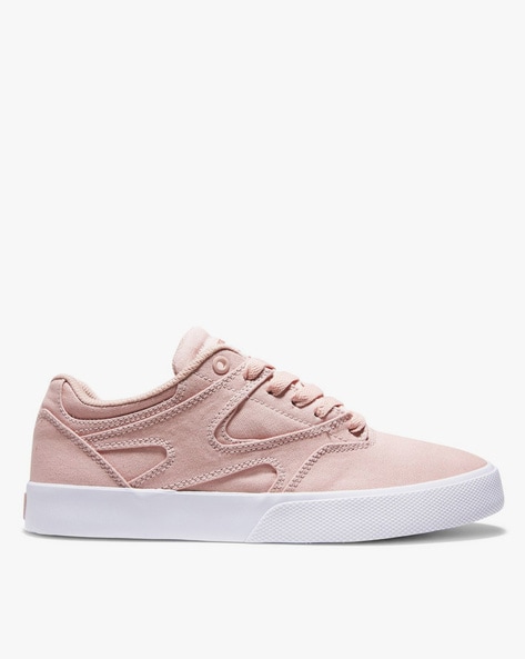 brown and pink dc shoes