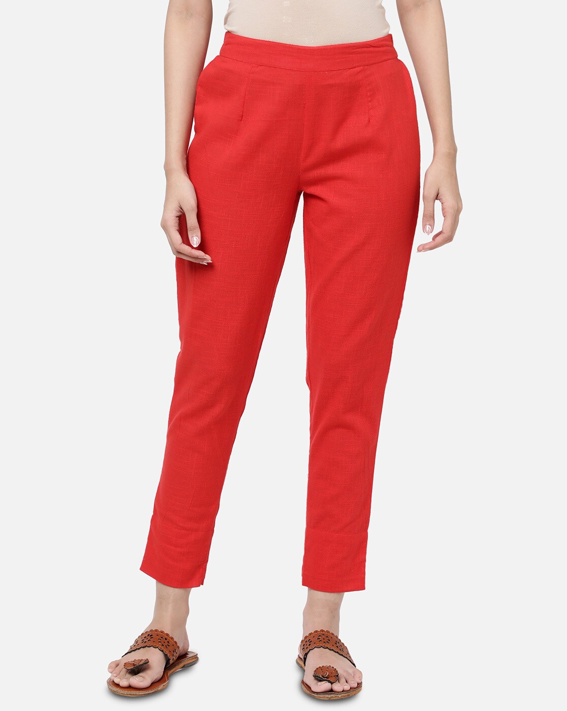 Solid Ankle Length Pant