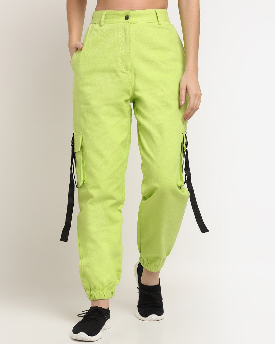 Neon Green Pants Color Block Bag  The Hunter Collector